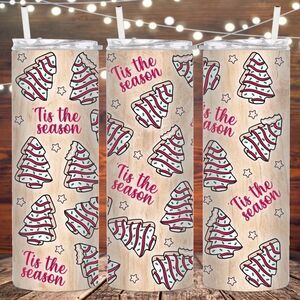 Christmas snack cake 20 fl oz metal insulated tumbler